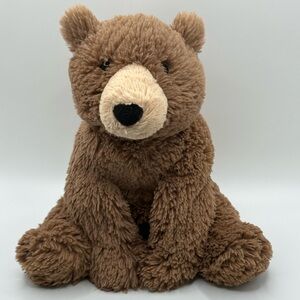 Jellycat WOODY BEAR Soft Plush Tan Beige Stuffed Animal 9.5” Sitting Very Good